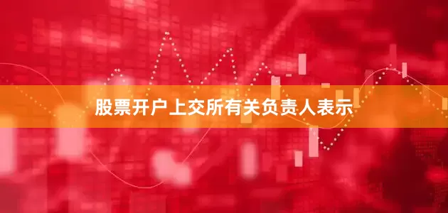 股票开户　　上交所有关负责人表示